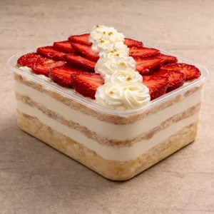 pastel fresas con crema